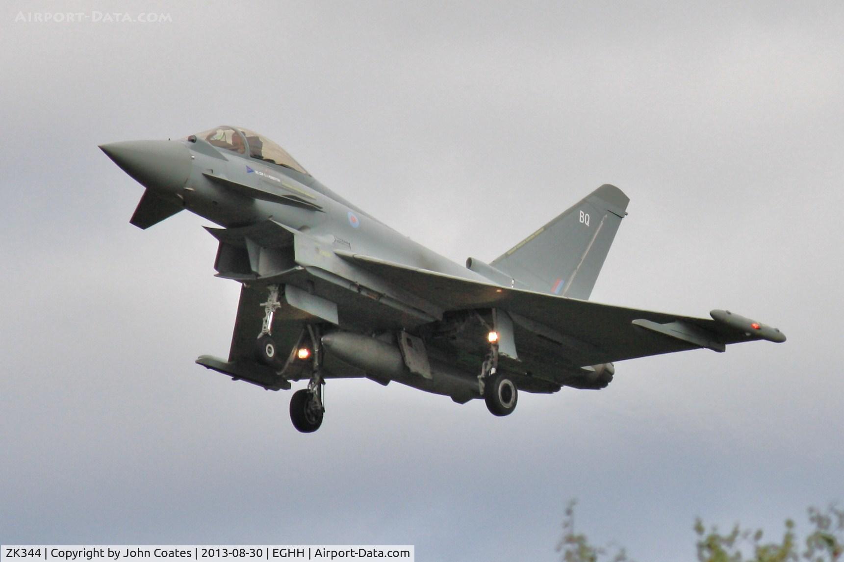 ZK344, 2012 Eurofighter EF-2000 Typhoon FGR4 C/N BS105/384, Returning after display