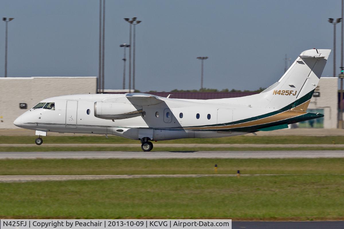 N425FJ, 2001 Fairchild Dornier 328-300 328JET C/N 3189, Departing CVG RWY 27