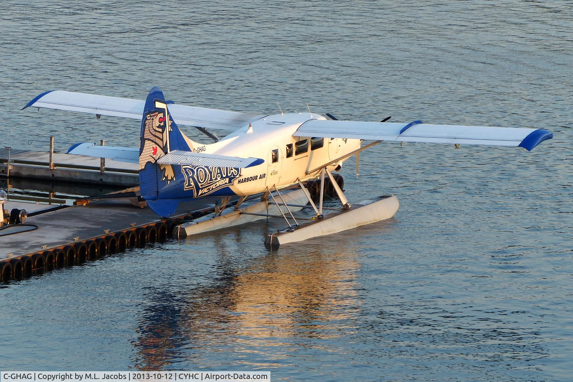 C-GHAG, 1957 De Havilland Canada DHC-3 Turbo Otter C/N 214, Harbour Air #317 at the Coal Harbour terminal shortly after sunrise.
