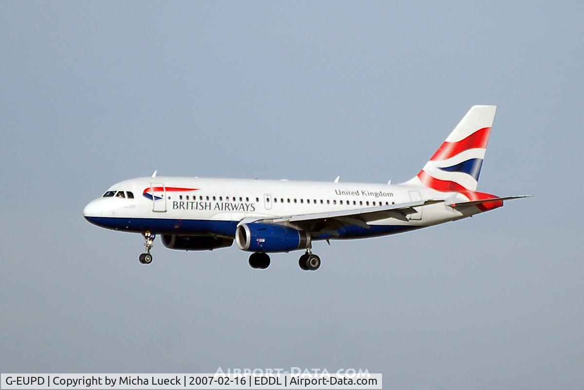 G-EUPD, 1999 Airbus A319-131 C/N 1142, At Düsseldorf