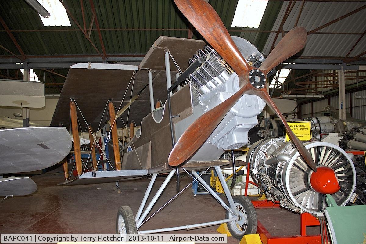 BAPC041, 1962 Royal Aircraft Factory BE-2c Replica C/N BAPC.41, Replica RAF BE-2C at Yorkshire Air Museum