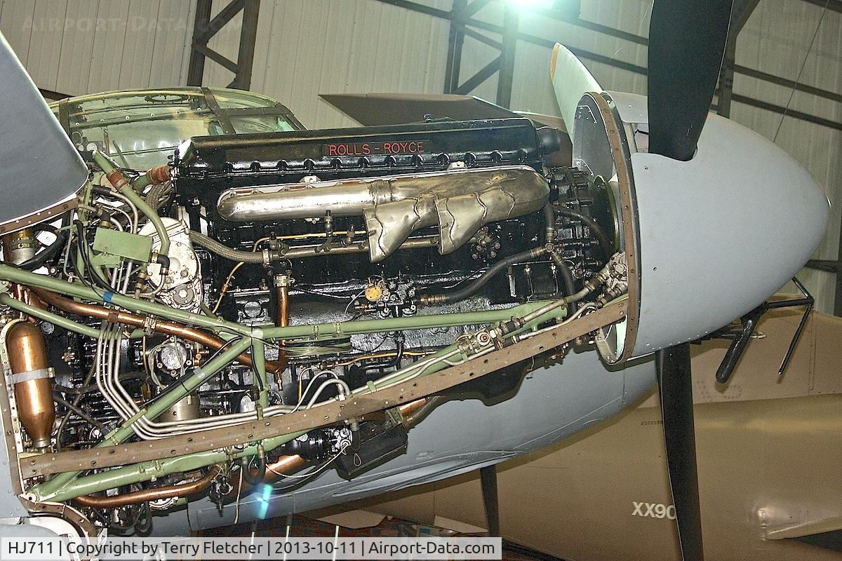 HJ711, 1943 De Havilland DH-98 Mosquito NF.11 C/N HJ711, Rolls Royce engine on DH98 Mosquito at Yorkshire Air Museum