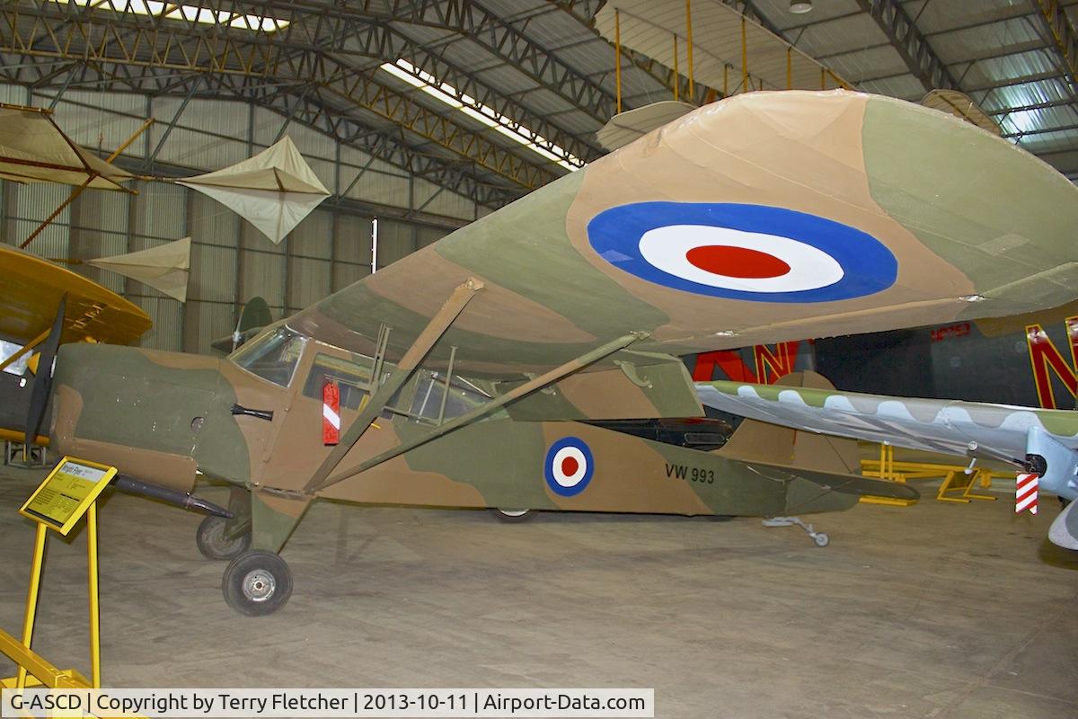 G-ASCD, 1962 Beagle A-61 Terrier 2 C/N B.615, Beagle Terrier , exVW993 , at Yorkshire Air Museum