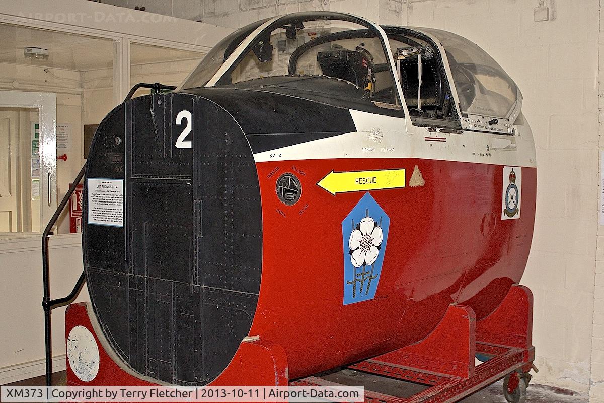 XM373, 1959 Hunting P-84 Jet Provost T.3A C/N PAC/W/6600, Cockpit preserved at Yorkshire Air Museum