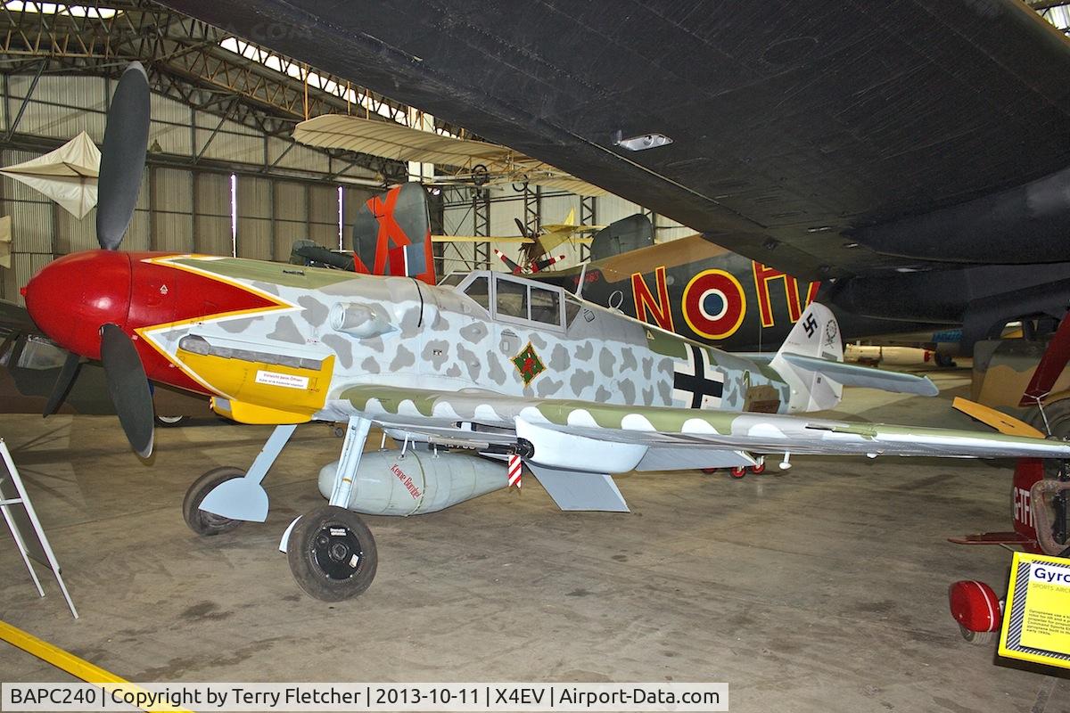 BAPC240, Messerschmitt Bf-109G-6/R-6 Replica C/N BAPC.240, Replica Messerschmitt BF109 G-6 at Yorkshire Air Museum