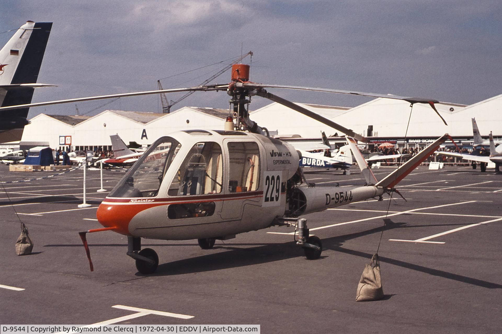 D-9544, 1971 VFW H-3 C/N E-2, Hannover Messe 1972