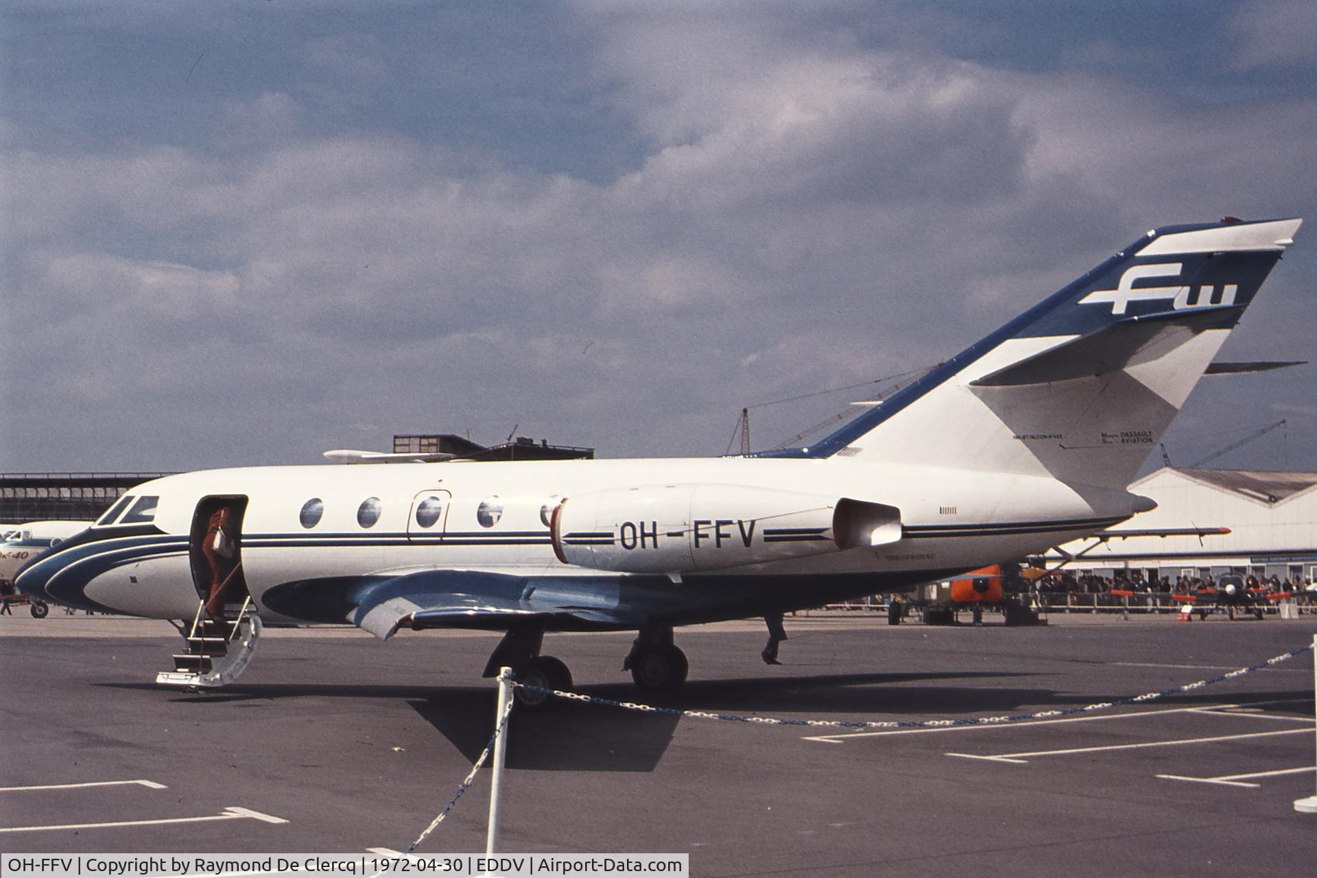 OH-FFV, 1970 Dassault Falcon (Mystere) 20F C/N 248, Hannover Messe 1972