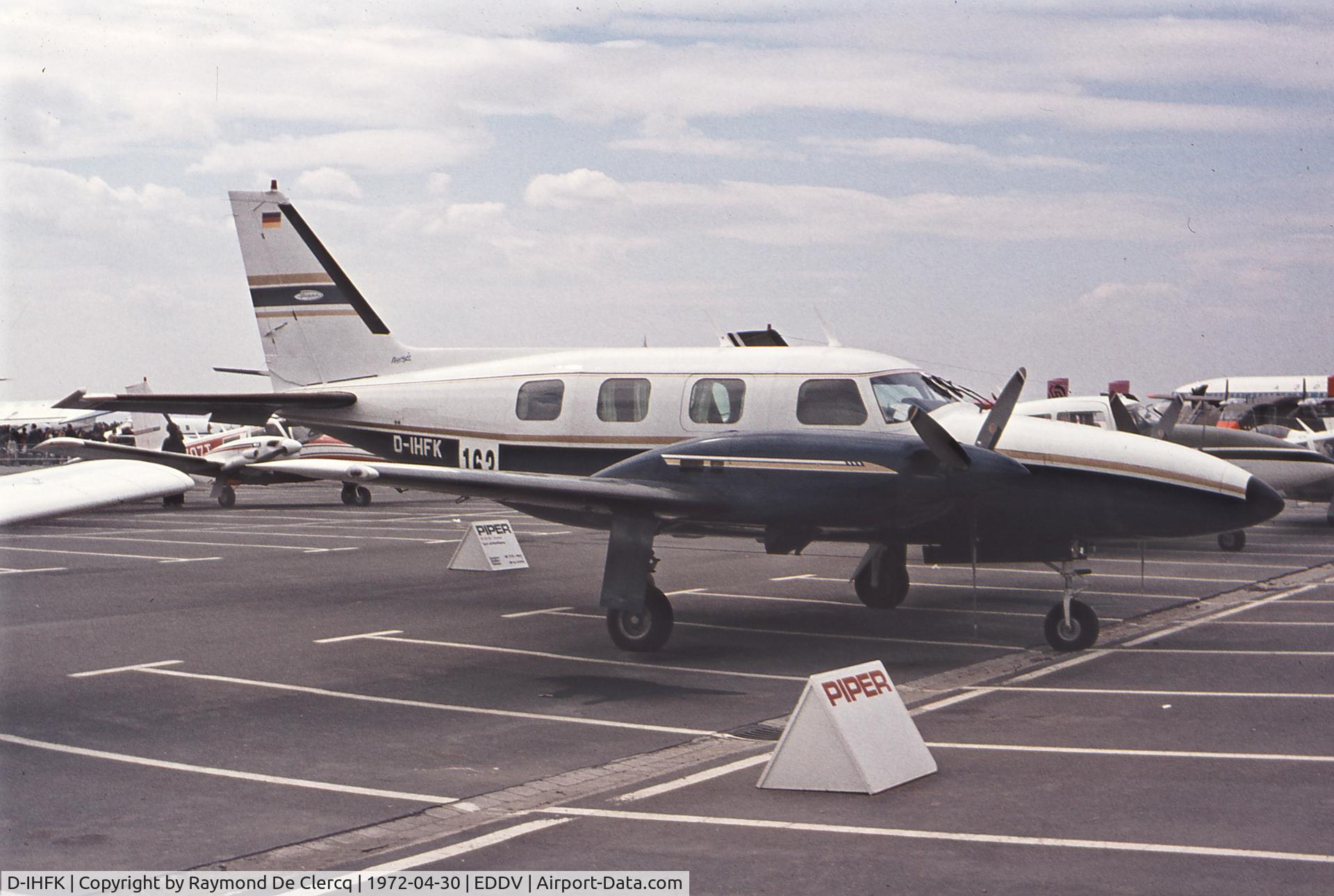 D-IHFK, 1970 Piper PA-31P Navajo C/N 31P-029, Hannover Messe 1972