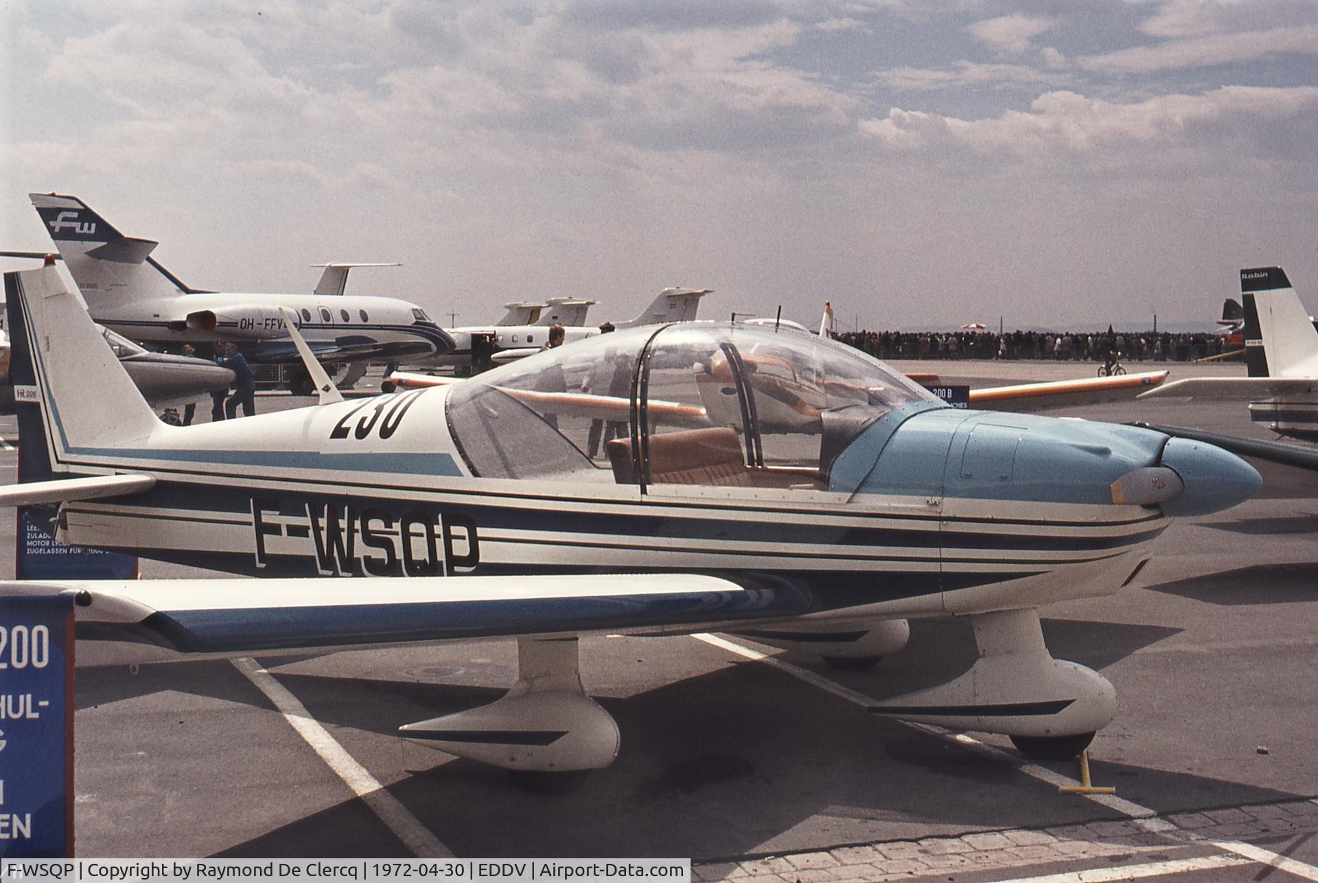 F-WSQP, 1971 Robin HR-200-120B C/N 001, Hannover Messe 1972