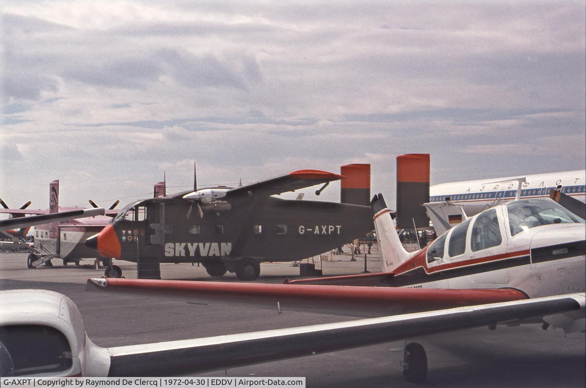 G-AXPT, 1970 Short SC-7 Skyvan 3-100 C/N SH.1867, Hannover Messe 1972