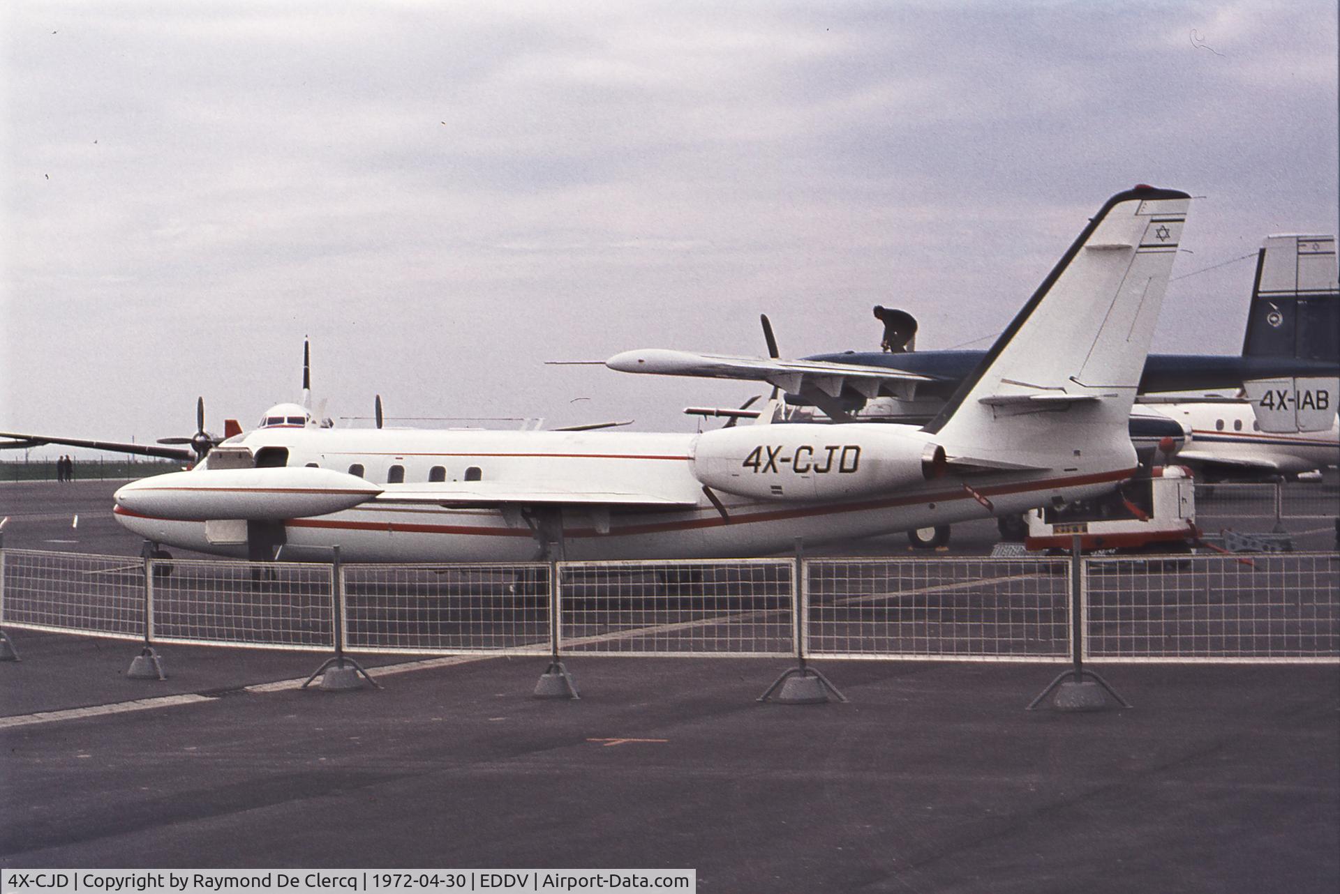 4X-CJD, Israel Aircraft Industries 1123 Commodore Jet C/N 151, Hannover Messe 1972