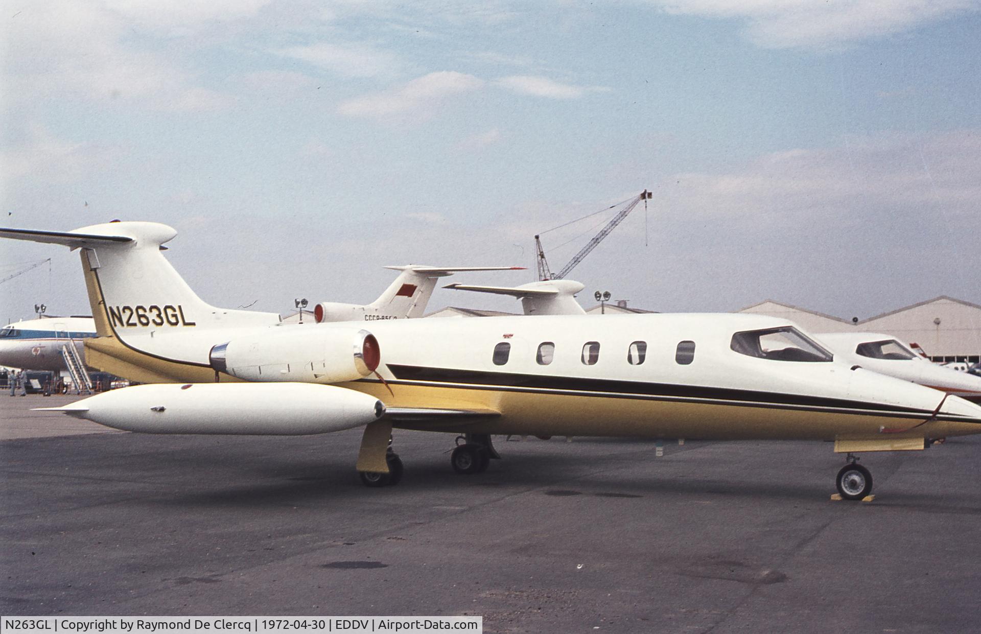 N263GL, 1969 Learjet 25 C/N 028, Hannover Messe 1972