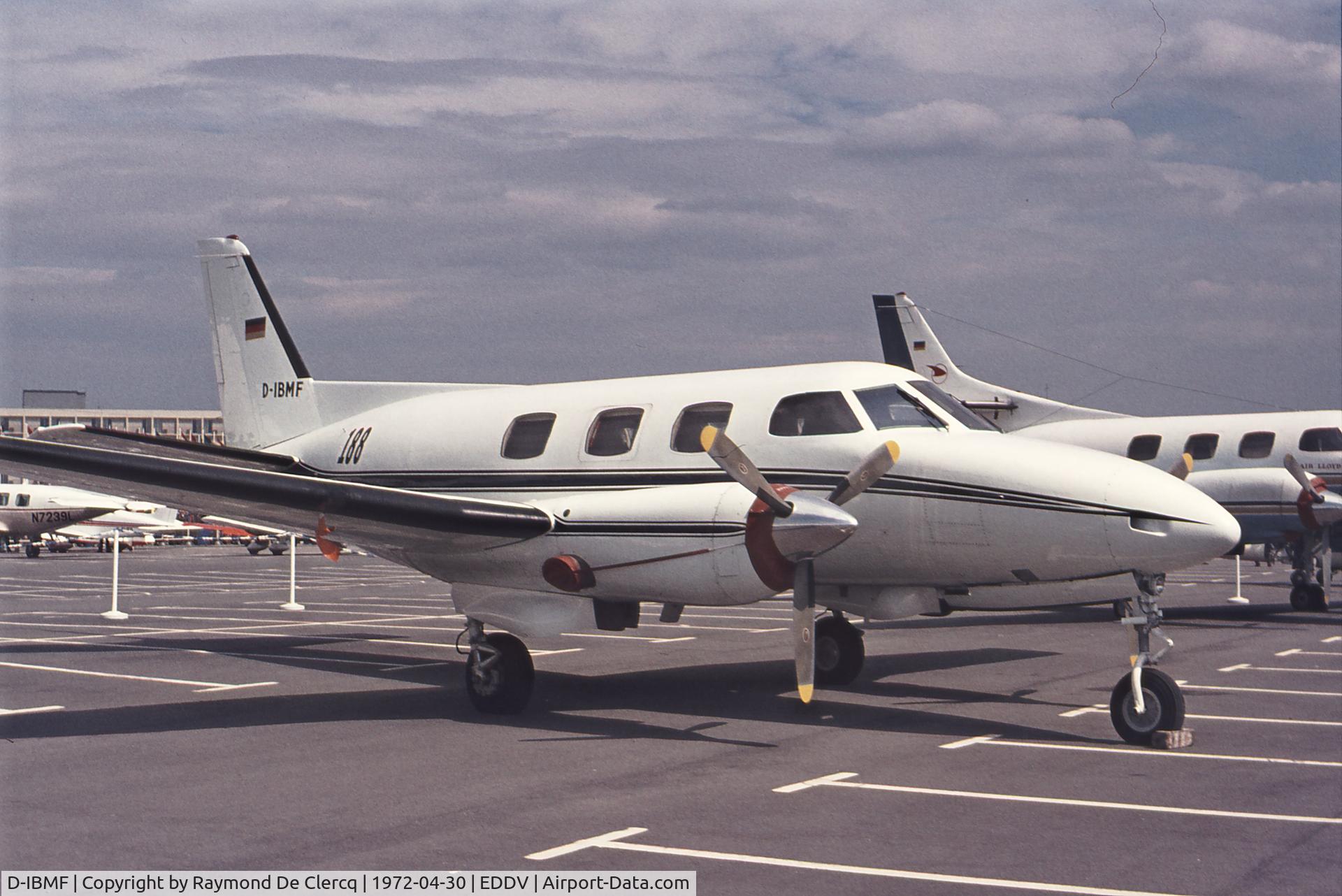 D-IBMF, 1970 Swearingen SA-26AT Merlin IIB C/N T26-154E, Hannover Messe 1972