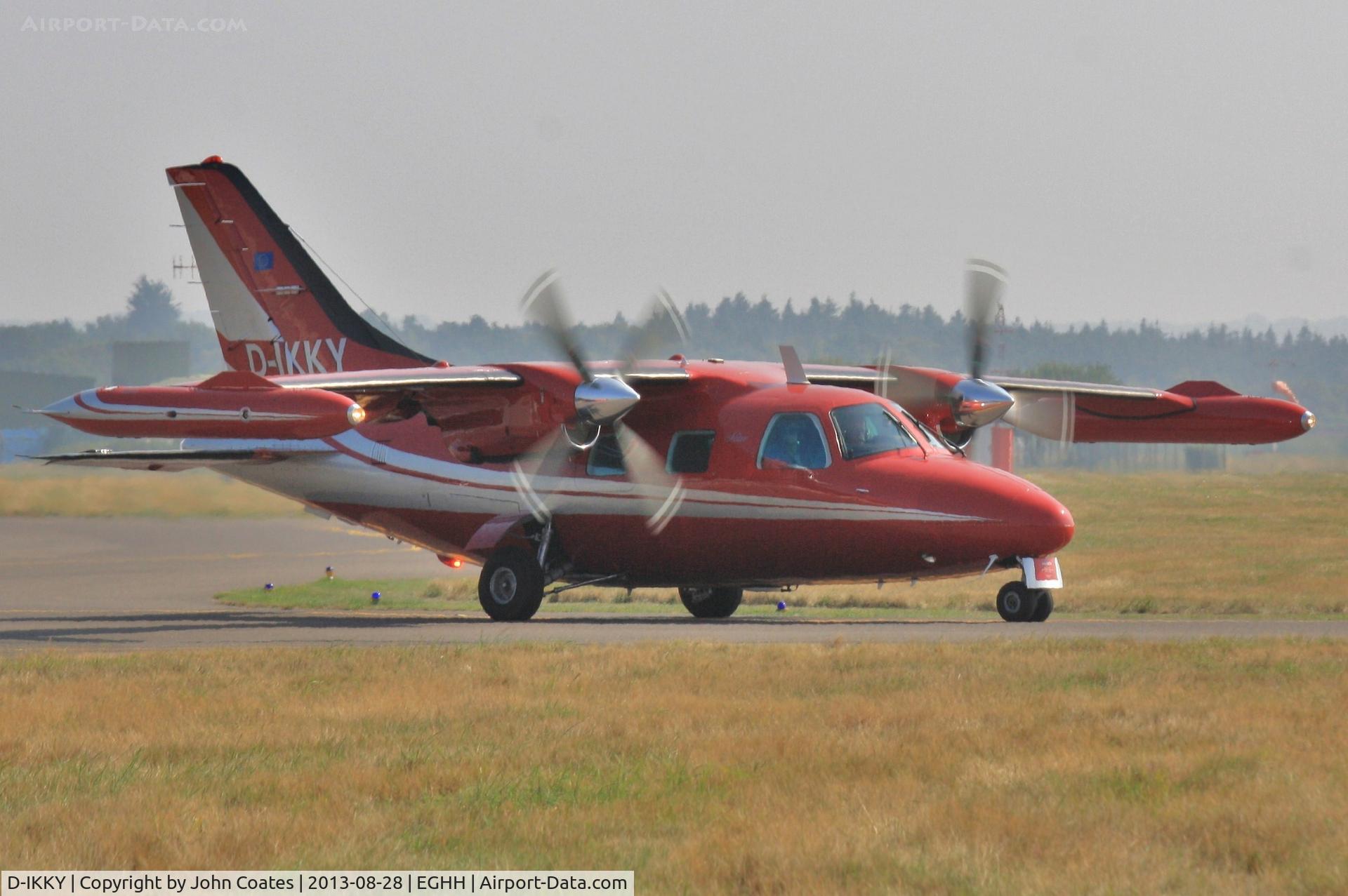 D-IKKY, Mitsubishi MU-2B-40 Solitaire C/N 420SA, Departing after overnight stay.