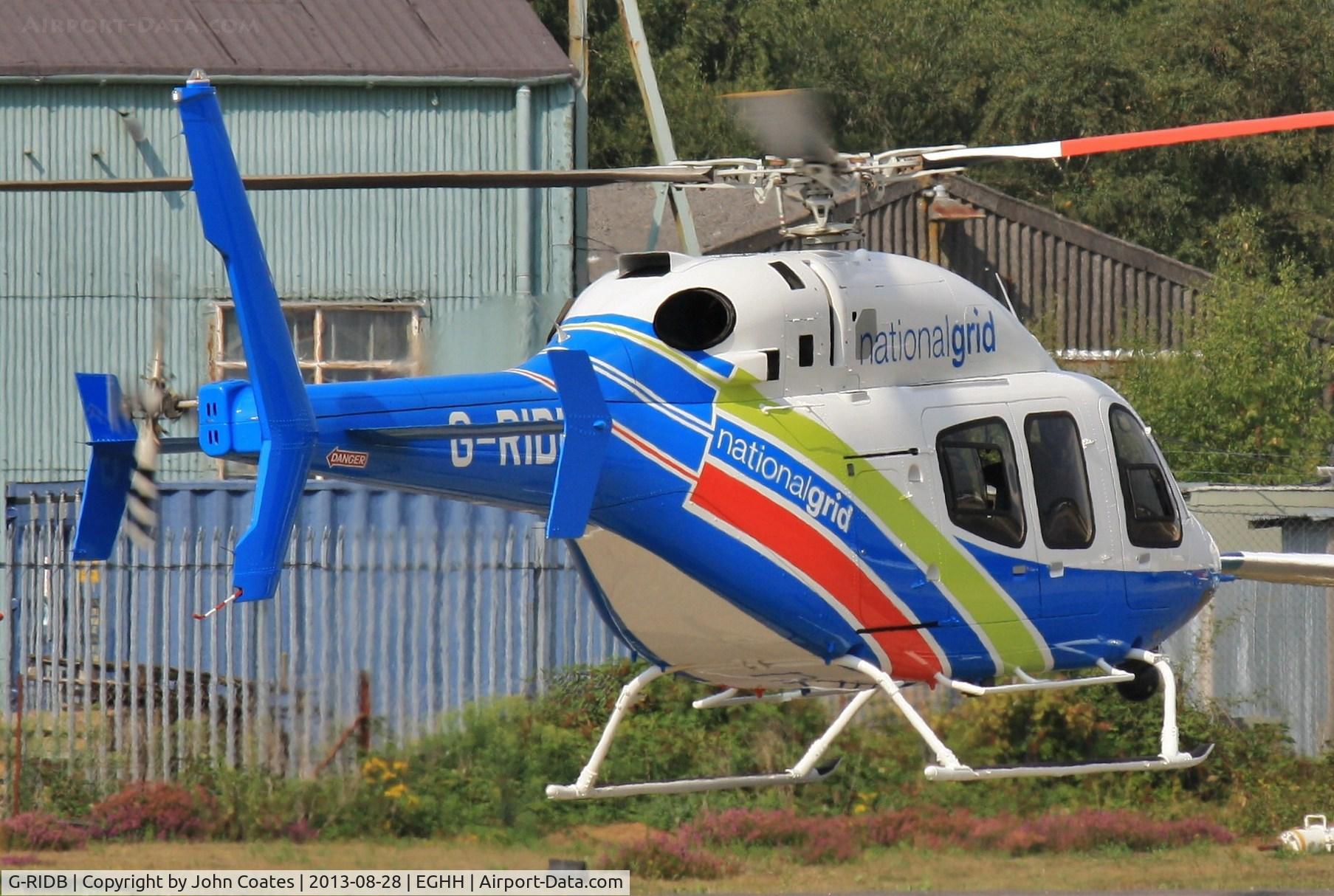 G-RIDB, 2012 Bell 429 GlobalRanger C/N 57105, Arriving at BHL