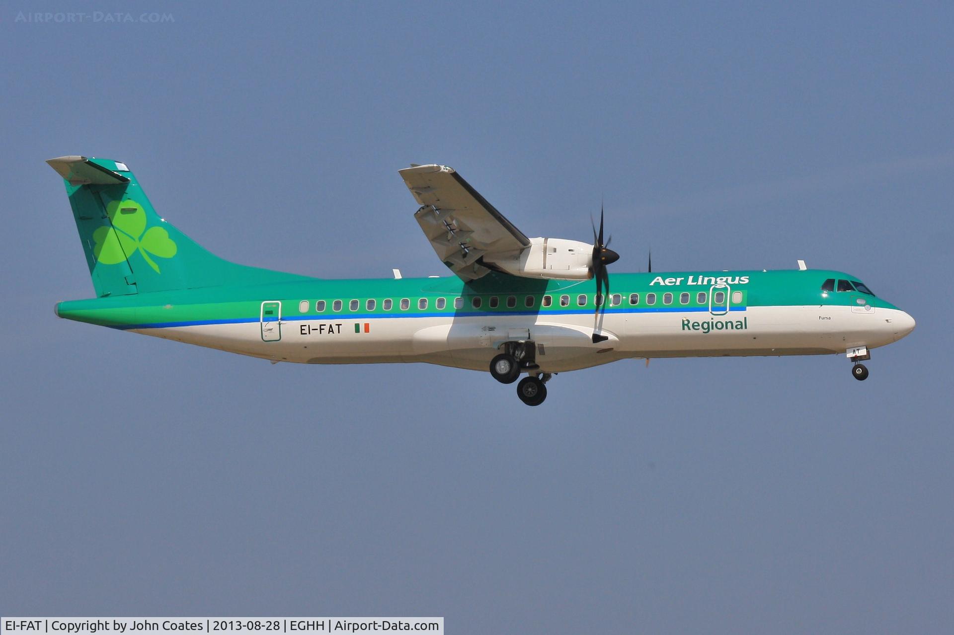 EI-FAT, 2013 ATR 72-600 (72-212A) C/N 1097, First visit to BOH.