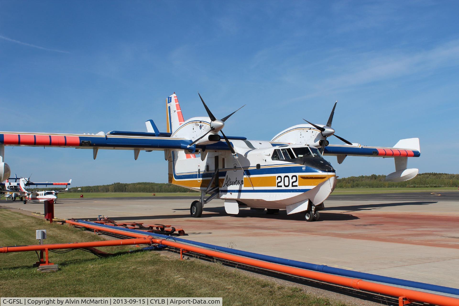 C-GFSL, 1986 Canadair CL-215-V (CL-215-1A10) C/N 1086, UPGRADED TO TURBO PROP, TAKEN AT LAC LA BICHE AIRPORT
