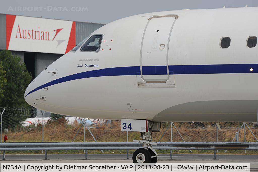 N734A, Embraer 170LR (ERJ-170-100LR) C/N 17000318, Aramco Embraer 170
