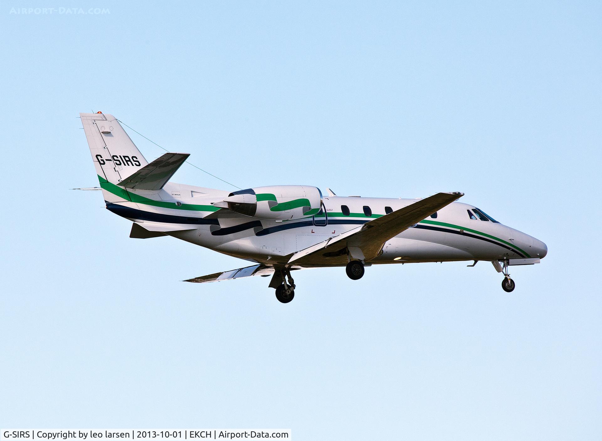 G-SIRS, 2001 Cessna 560XL Citation Excel C/N 560-5185, Copenhagen Kastrup app to R-04L 1.10.13