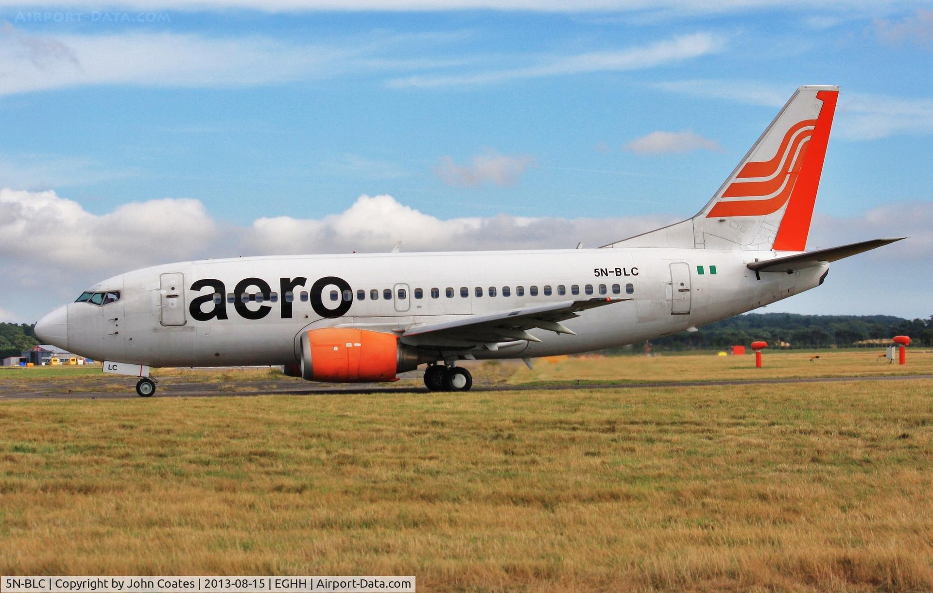 5N-BLC, 1993 Boeing 737-522 C/N 26692, Arriving for a respray