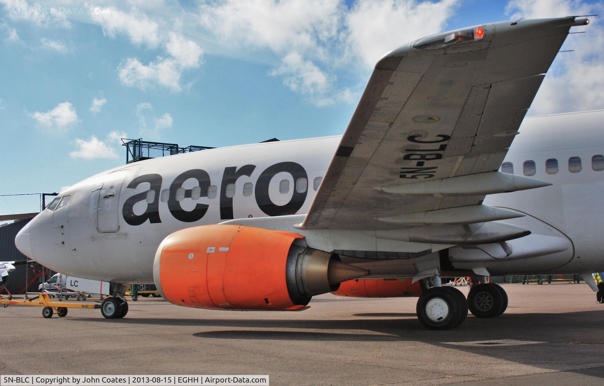 5N-BLC, 1993 Boeing 737-522 C/N 26692, Being towed into paintshop for respray