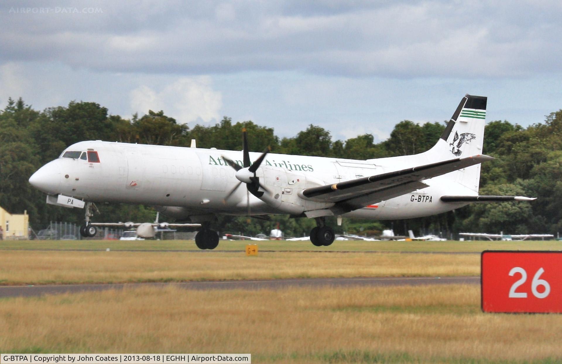 G-BTPA, 1988 British Aerospace ATP C/N 2007, Arriving on 26