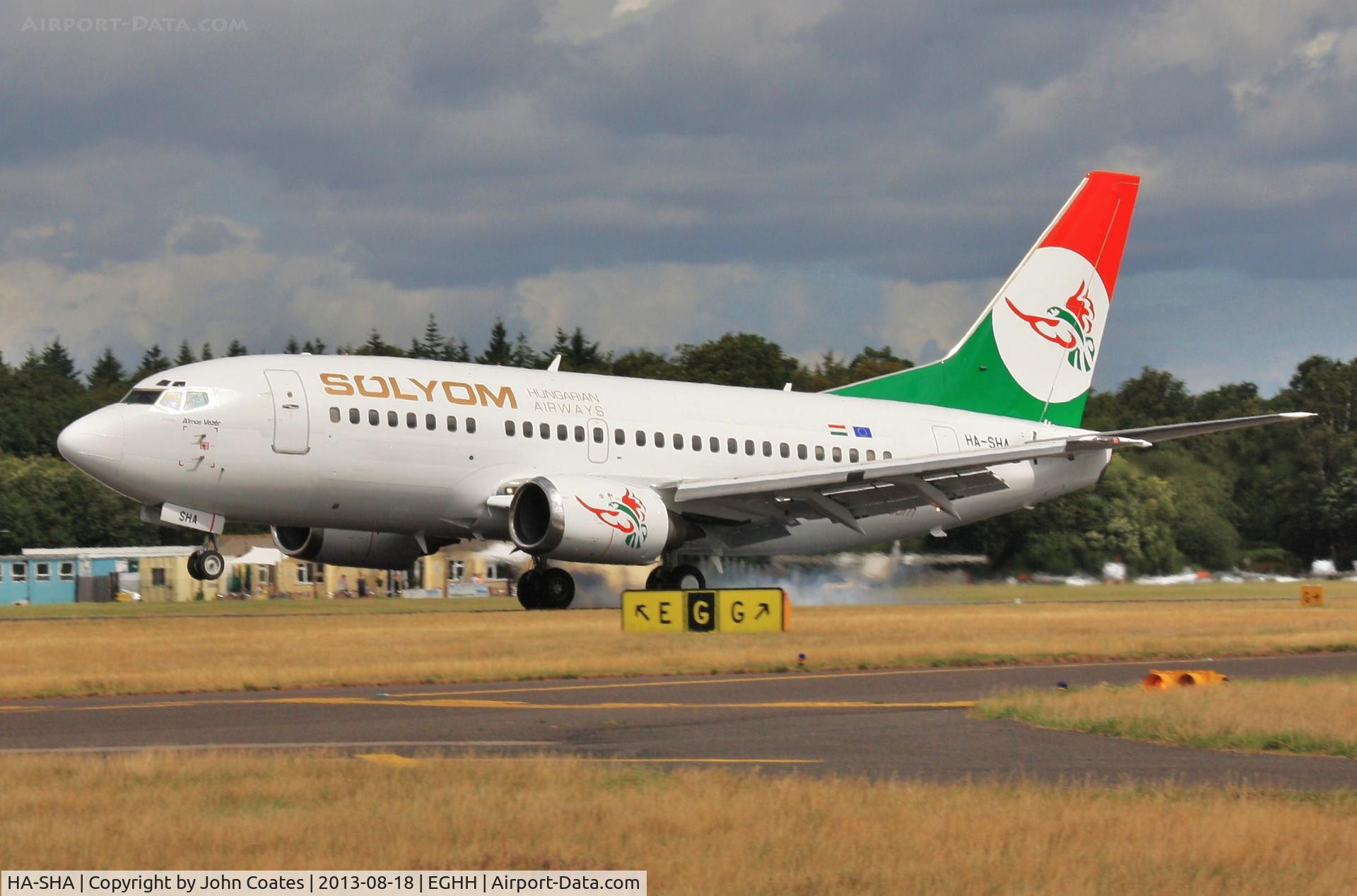 HA-SHA, 1992 Boeing 737-505 C/N 24648, Carrying out a touch and go before departing to Budapest.