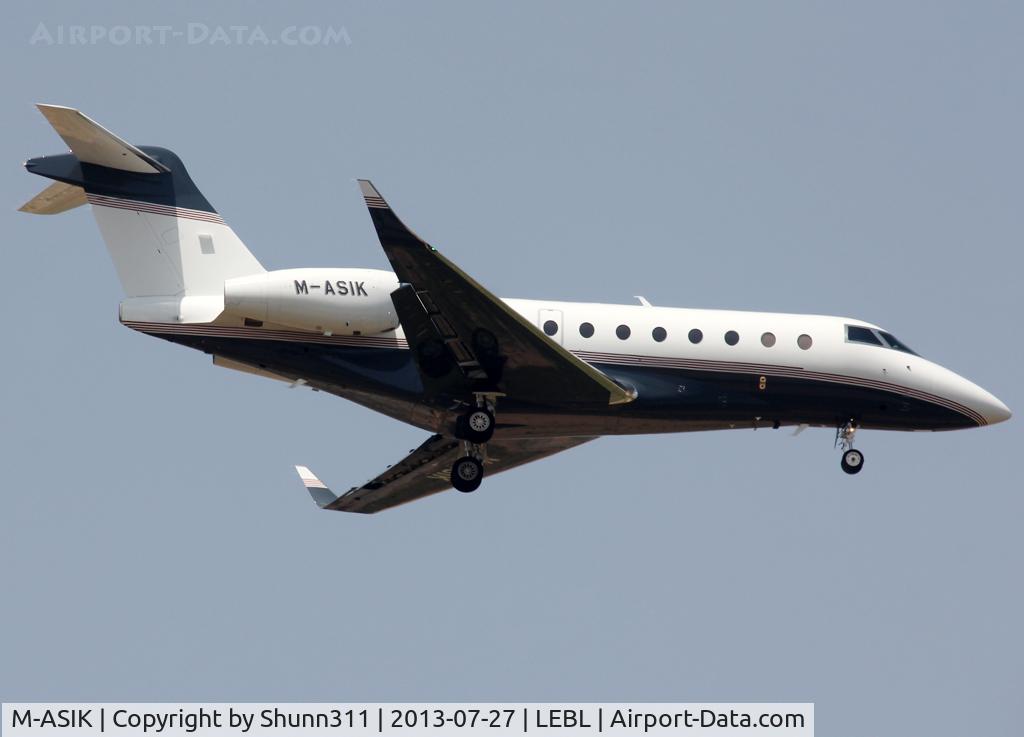 M-ASIK, 2013 Israel Aircraft Industries Gulfstream G280 C/N 2013, Landing rwy 07L