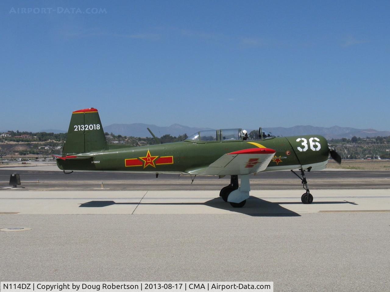 N114DZ, 1967 Nanchang CJ-6A C/N 2132018, 1967 Nanchang China CJ-6A, Vedeneev (Ivchenko) M-14P 360 Hp upgrade, taxi back
