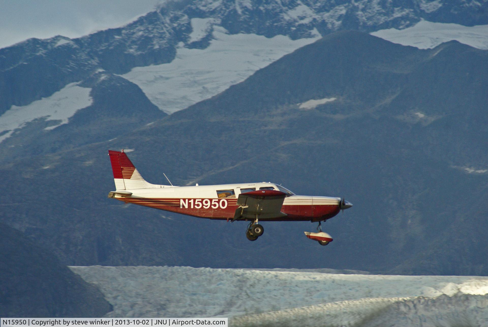 N15950, 1973 Piper PA-32-300 Cherokee Six C/N 32-7340075, landing approach Juneau Alaska