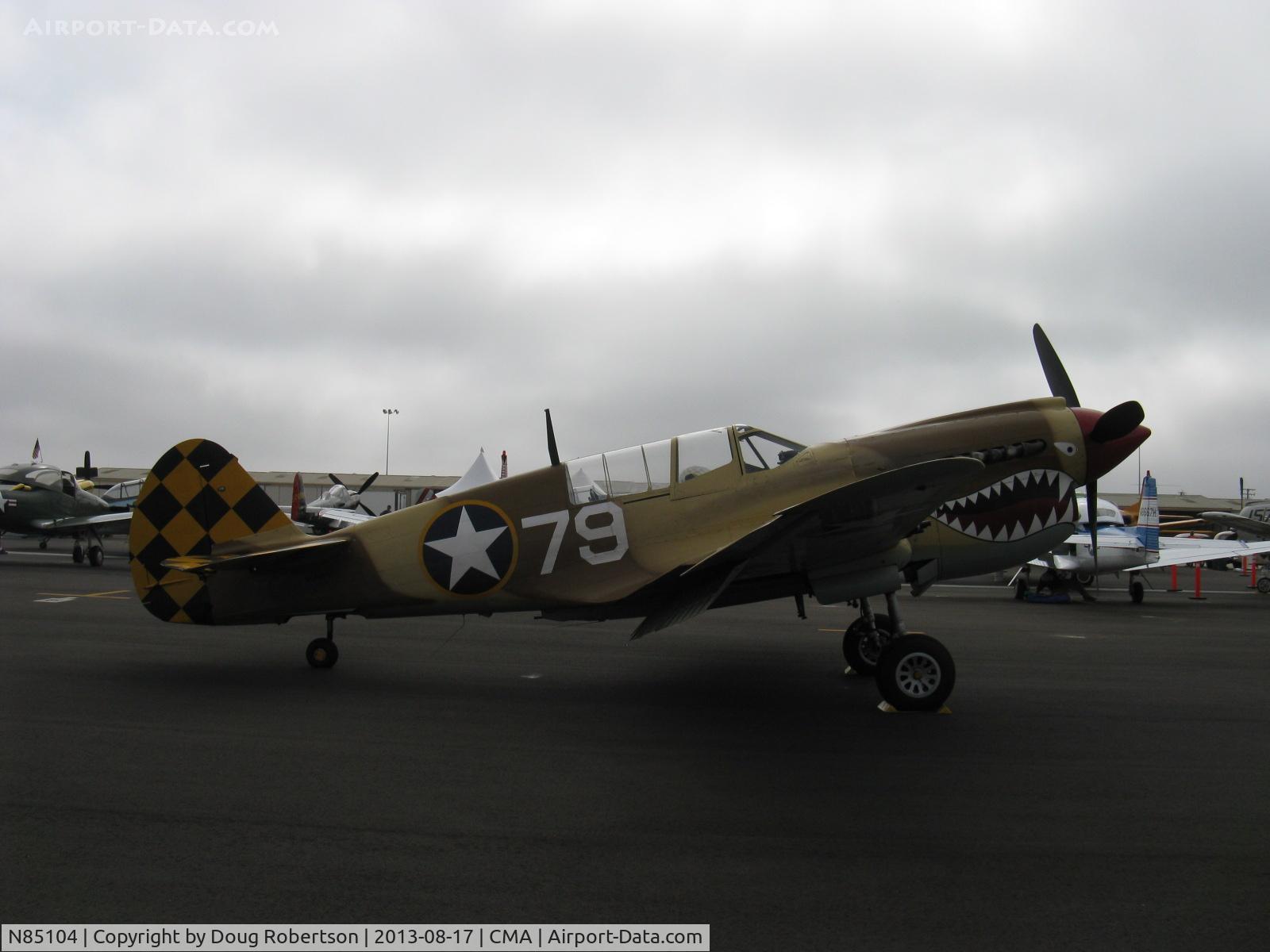 N85104, Curtiss P-40N-5CU Kittyhawk C/N 28954/F858, Curtiss-Wright/Maloney P-40N KITTYHAWK, Allison V-1710-81 1,360 Hp, Limited class, murky morning