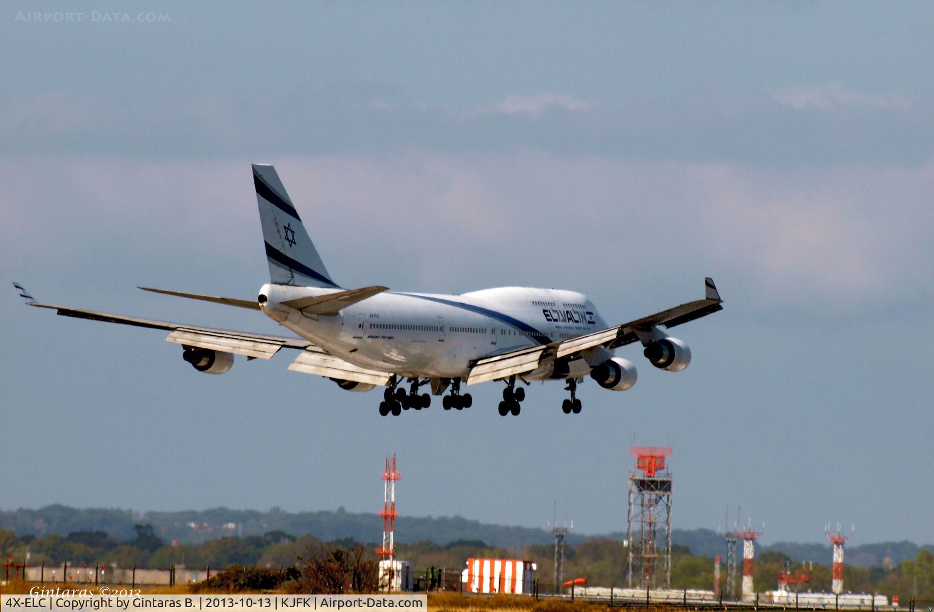 4X-ELC, 1995 Boeing 747-458 C/N 27915, Going to a landing @ 4R @ JFK