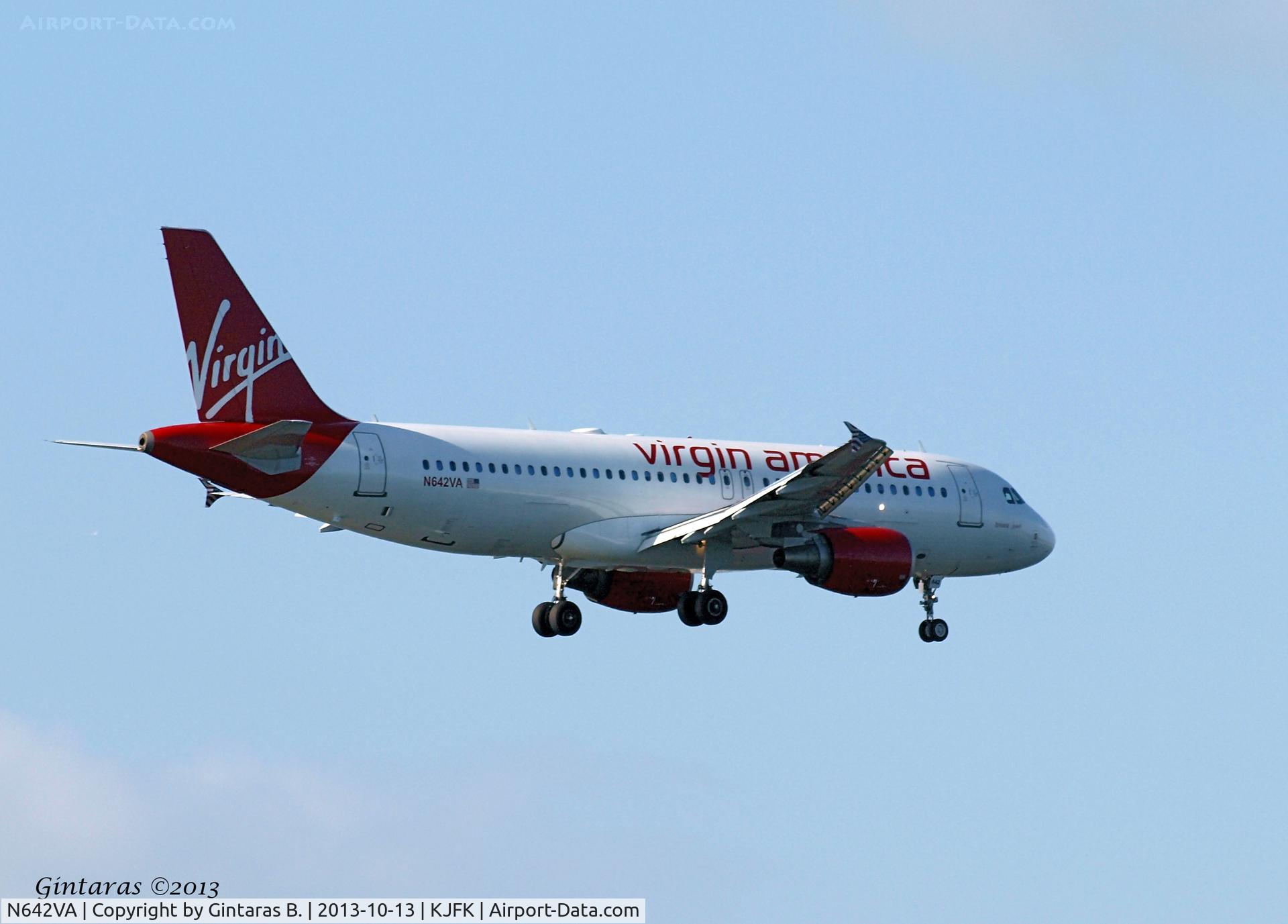 N642VA, 2008 Airbus A320-214 C/N 3670, Going to a landing @ 4R @ JFK