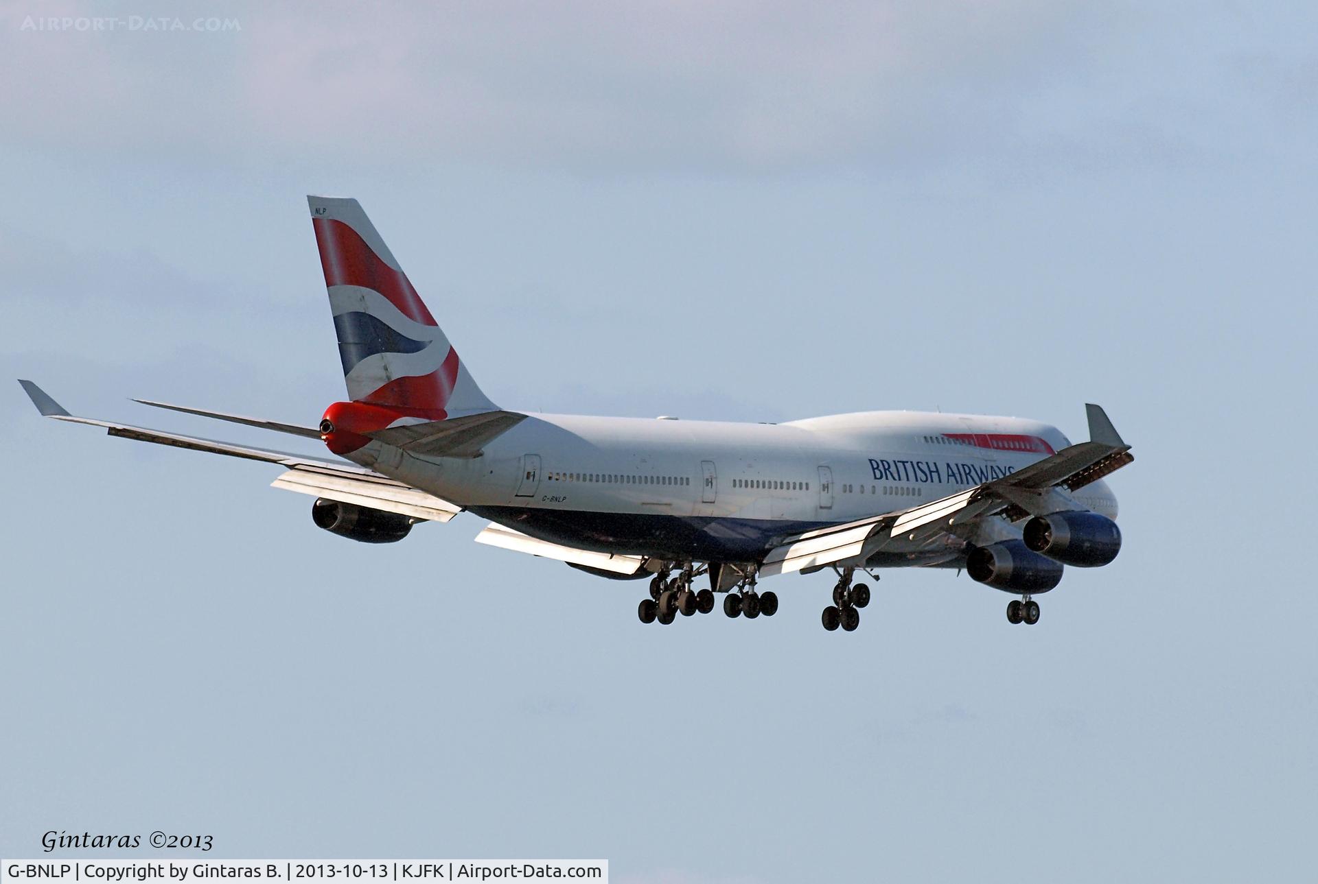 G-BNLP, 1990 Boeing 747-436 C/N 24058, Going to a landing @ 4R @ JFK