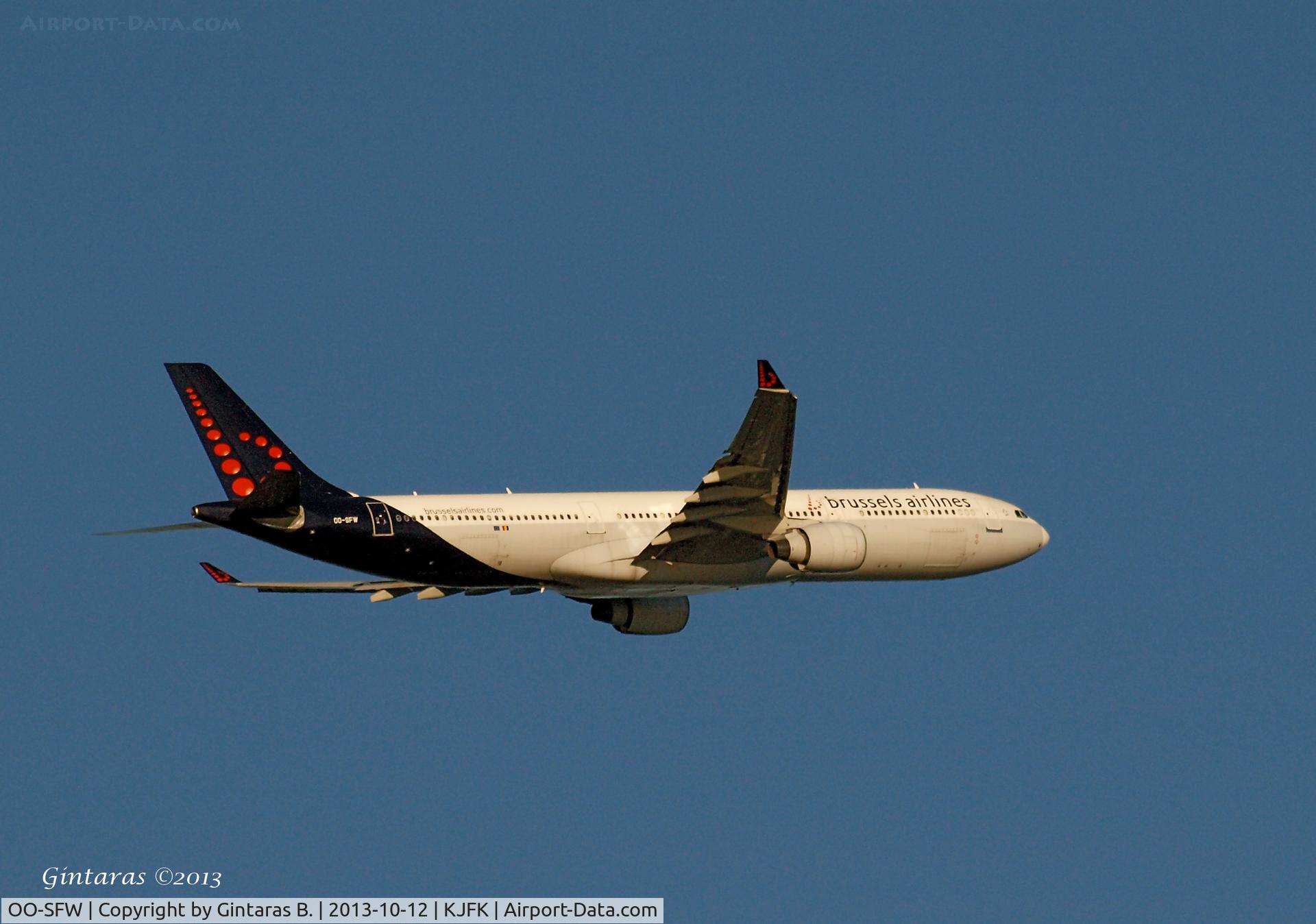 OO-SFW, 1994 Airbus A330-322 C/N 82, After take-off from 13R @ JFK....
