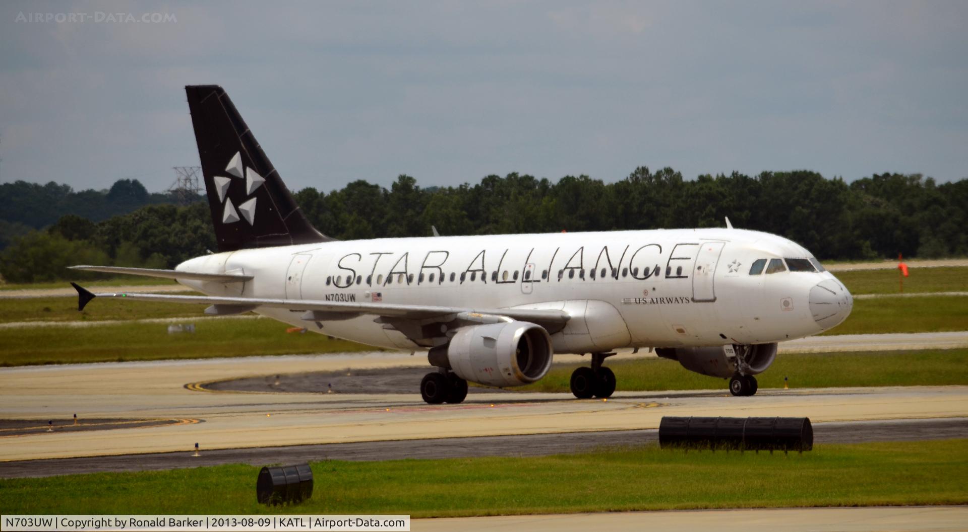 N703UW, 1998 Airbus A319-112 C/N 0904, Taxi Atlanta