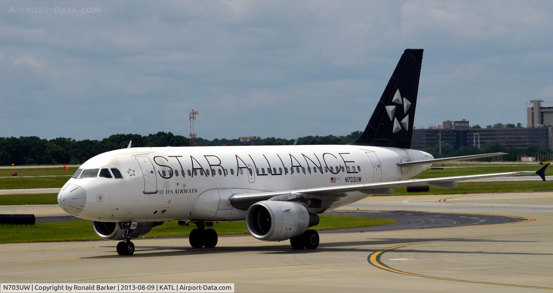N703UW, 1998 Airbus A319-112 C/N 0904, Taxi Atlanta