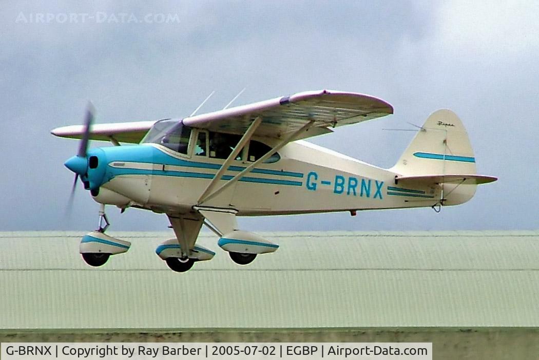 G-BRNX, 1955 Piper PA-22-150 Caribbean C/N 22-2945, Piper PA-22-150 Tri Pacer [22-2945] Kemble~G 02/07/2005
