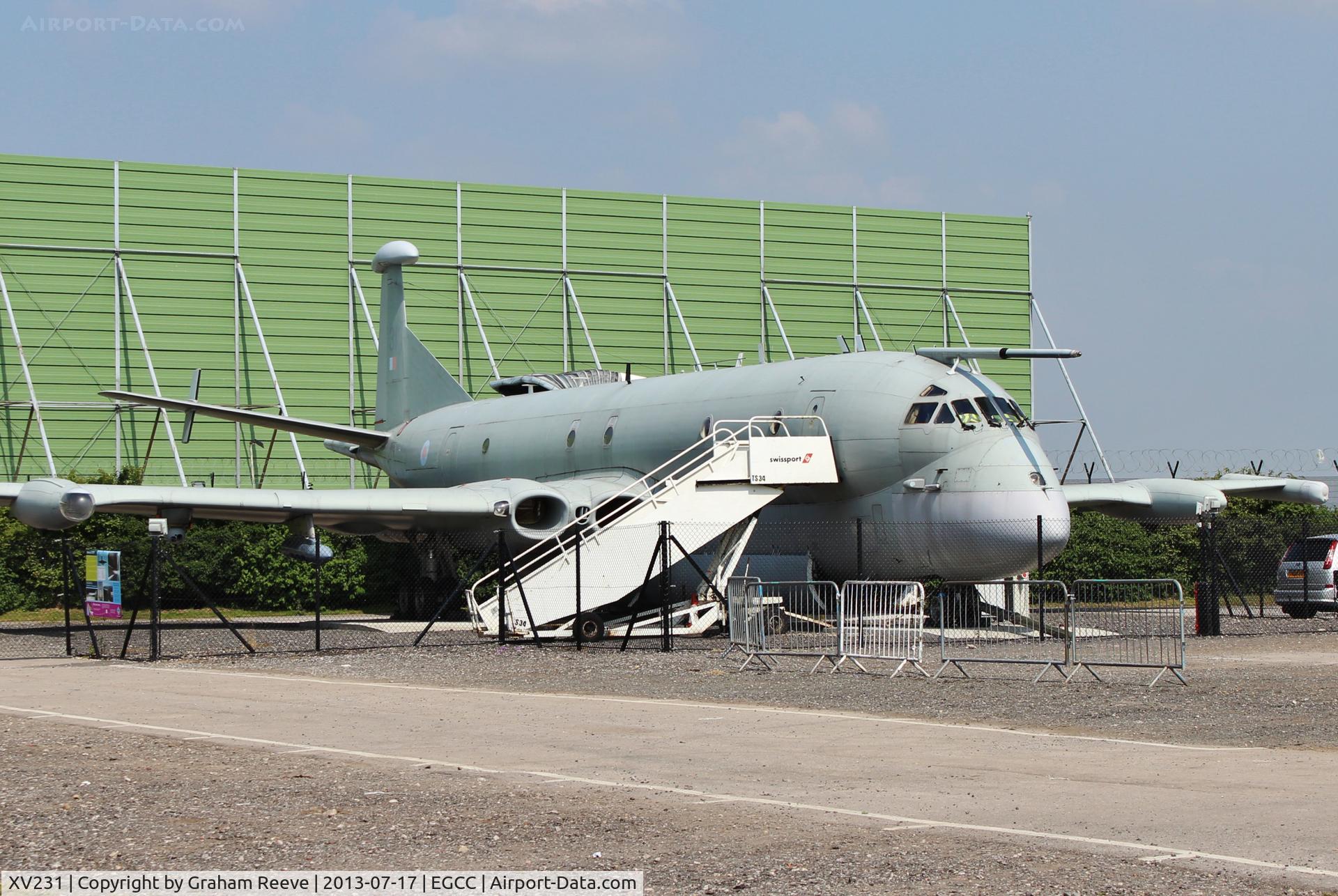 XV231, Hawker Siddeley Nimrod MR.2 C/N 8006, On displat at Manchester Airport.