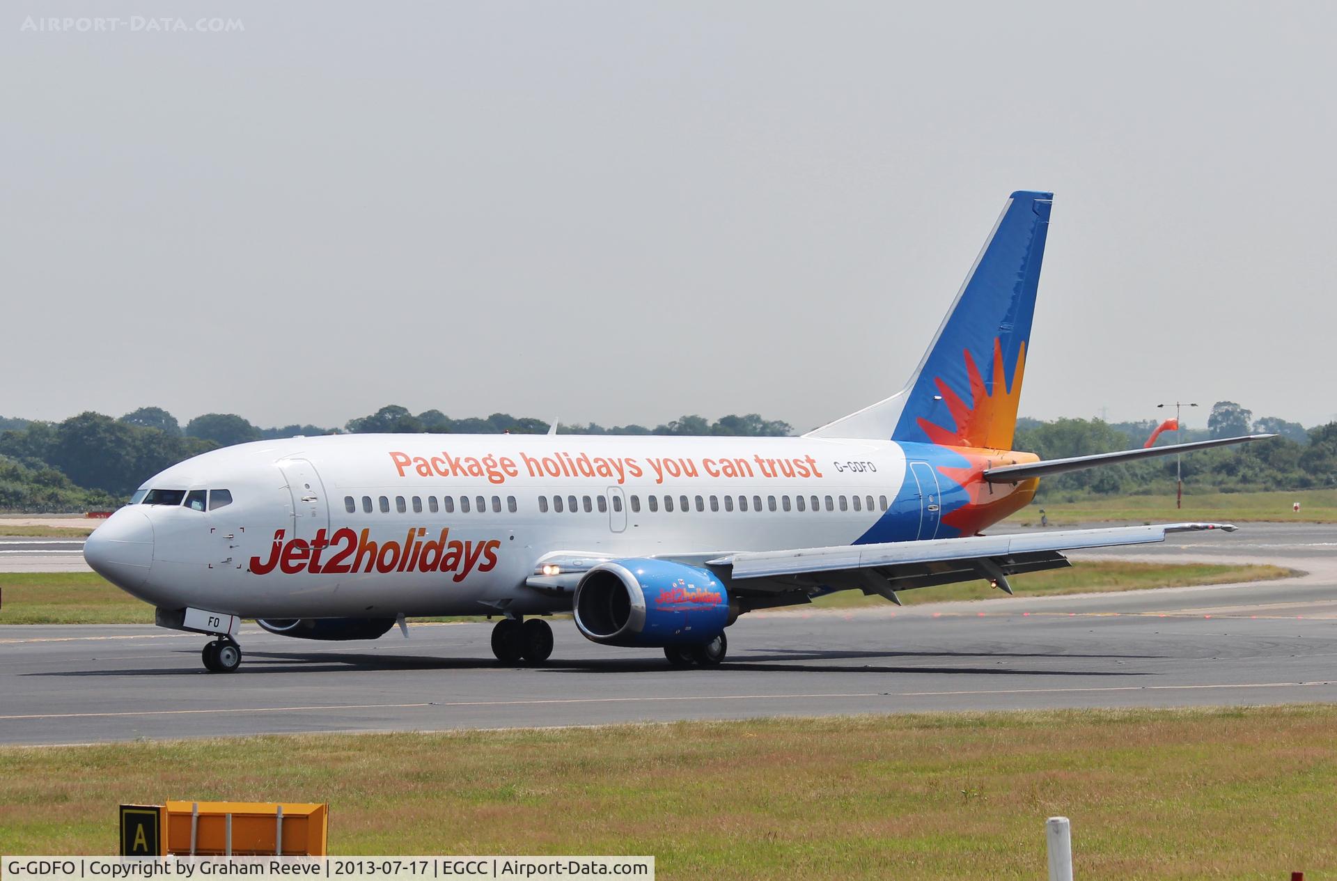 G-GDFO, 1998 Boeing 737-3U3 C/N 28740, Just landed.