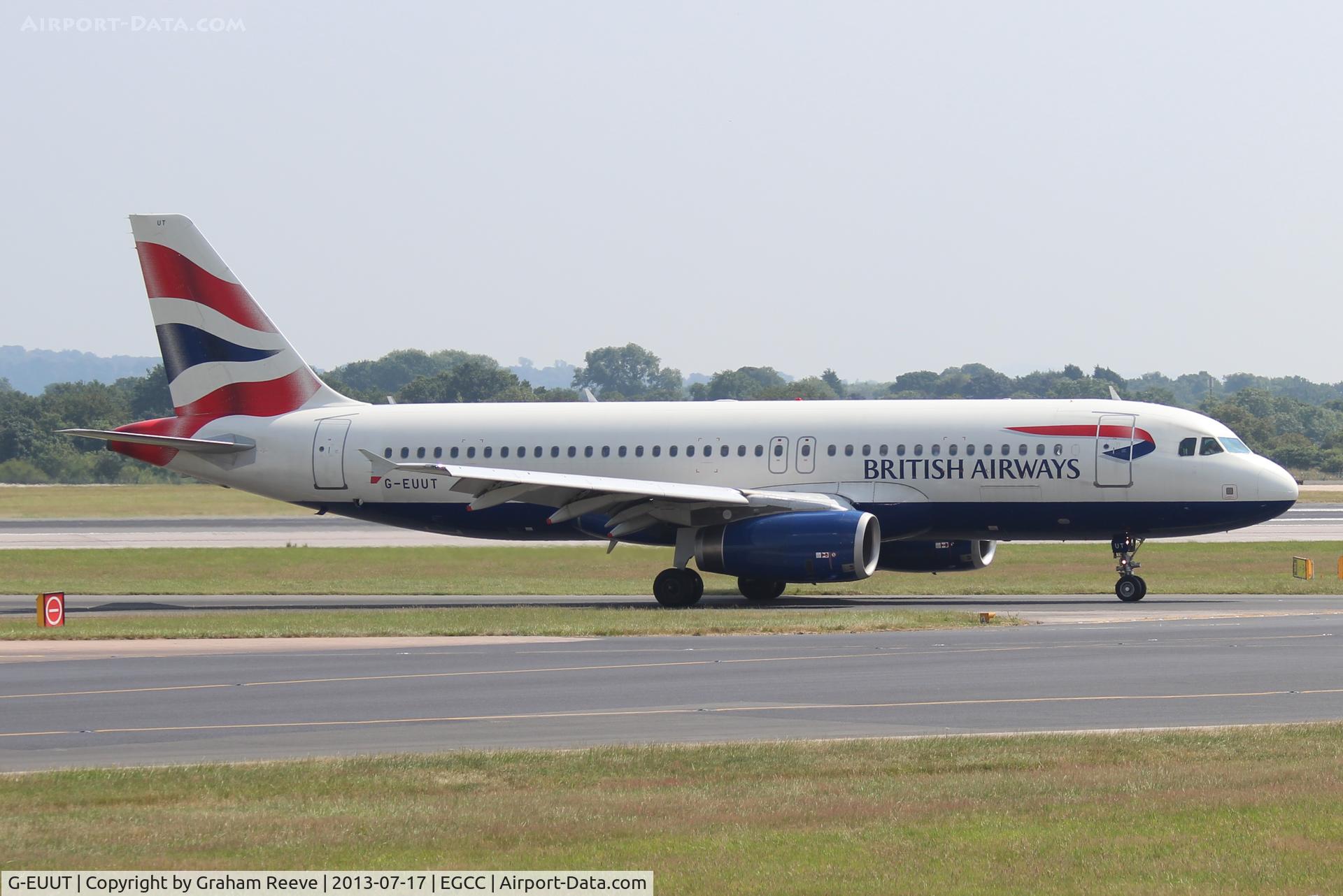 G-EUUT, 2007 Airbus A320-232 C/N 3314, Just landed.