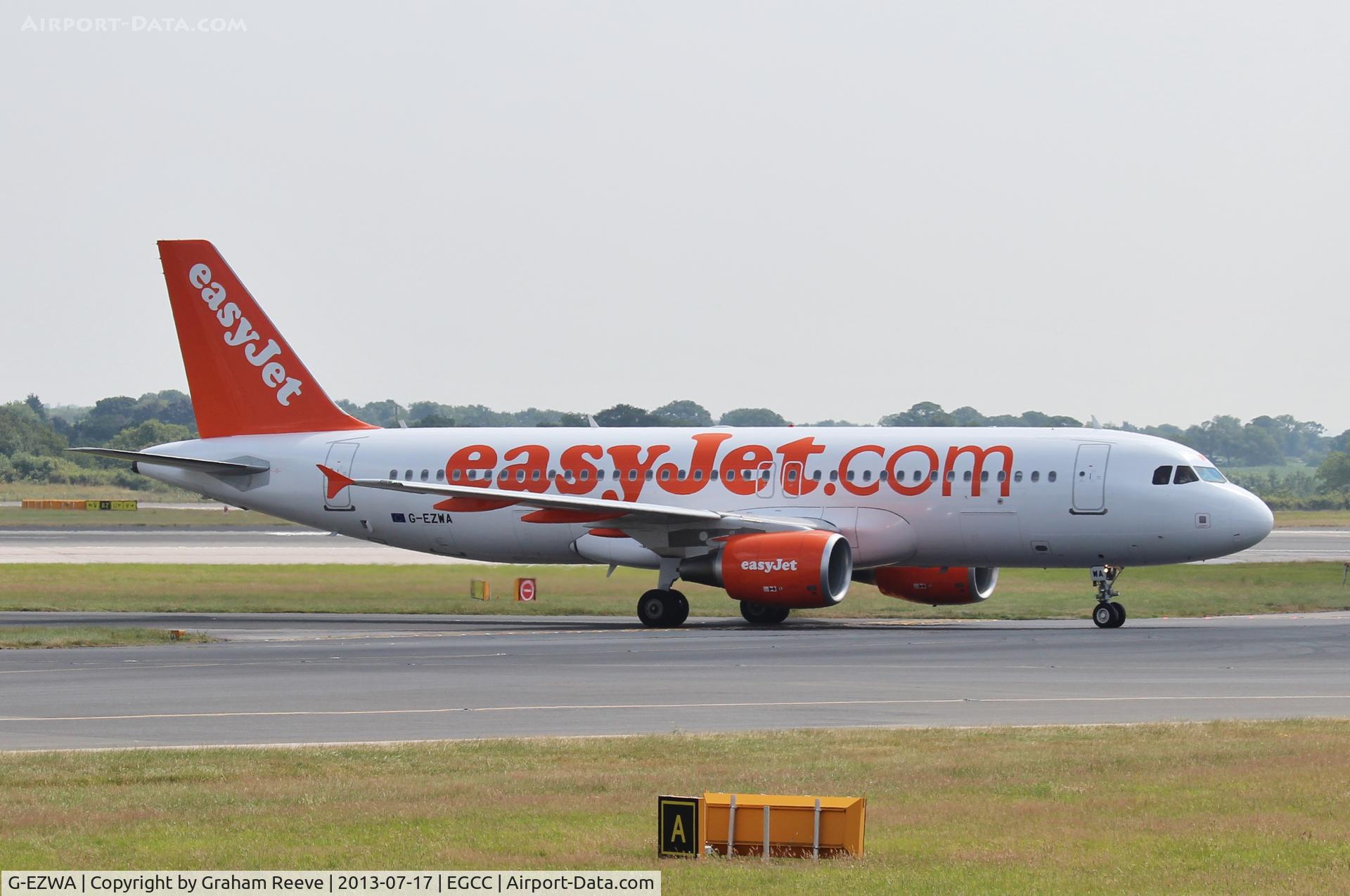 G-EZWA, 2012 Airbus A320-214 C/N 5201, Just landed.