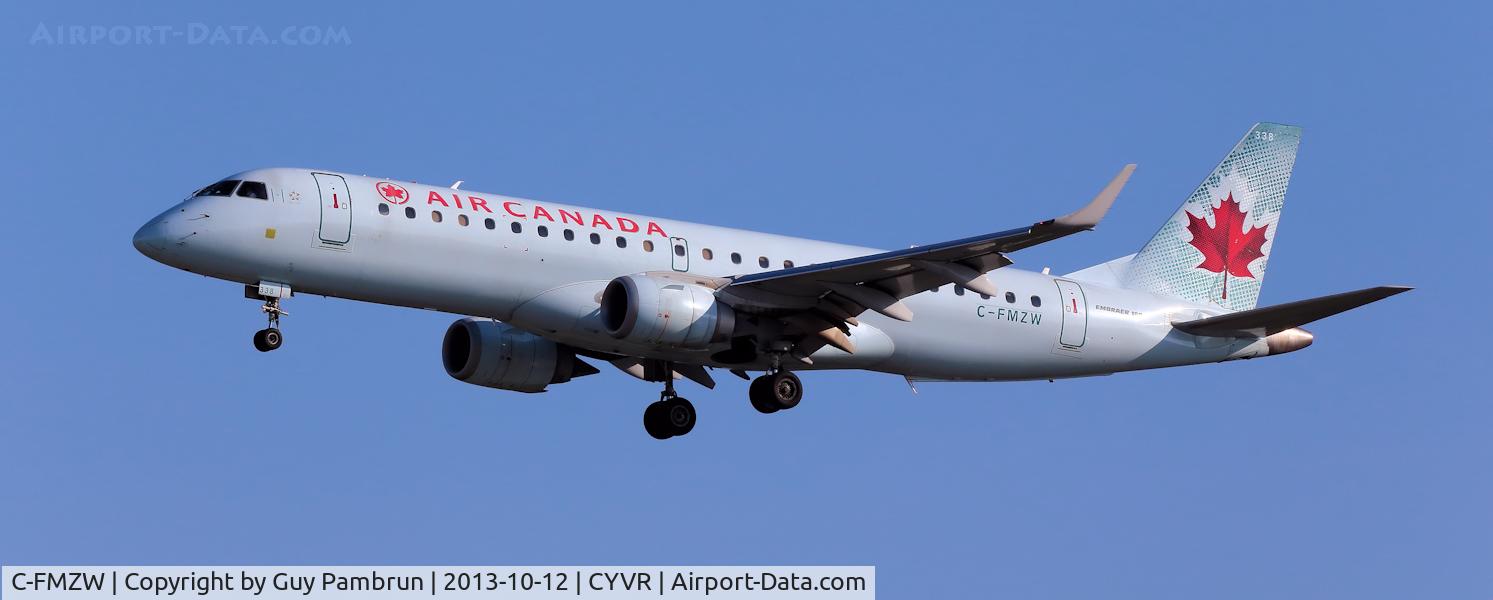 C-FMZW, 2007 Embraer 190AR (ERJ-190-100IGW) C/N 19000124, Landing
