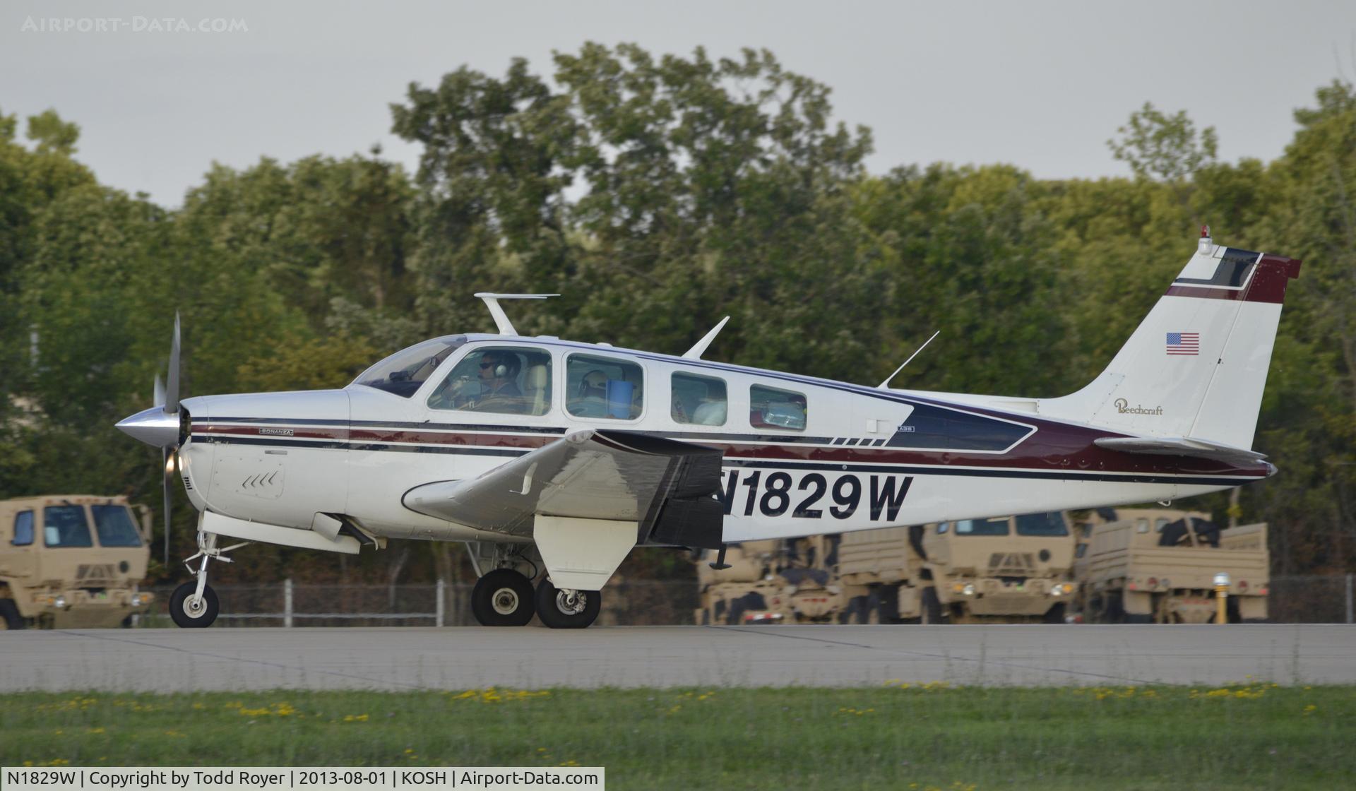 N1829W, 1973 Beech A36 Bonanza 36 C/N E-387, Airventure 2013