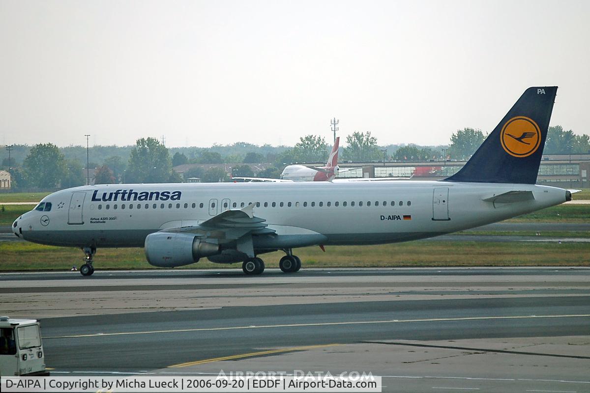 D-AIPA, 1989 Airbus A320-211 C/N 0069, At Frankfurt