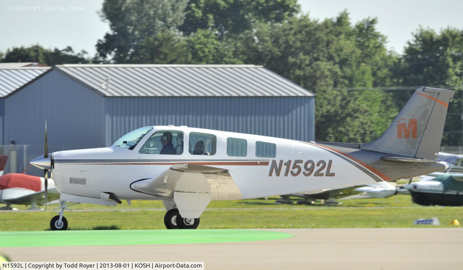 N1592L, 1976 Beech A36 Bonanza 36 C/N E-832, Airventure 2013