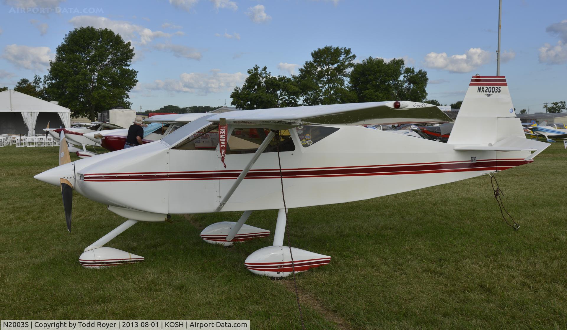 N2003S, 2002 Wittman W-8 Tailwind C/N 1140, Airventure 2013