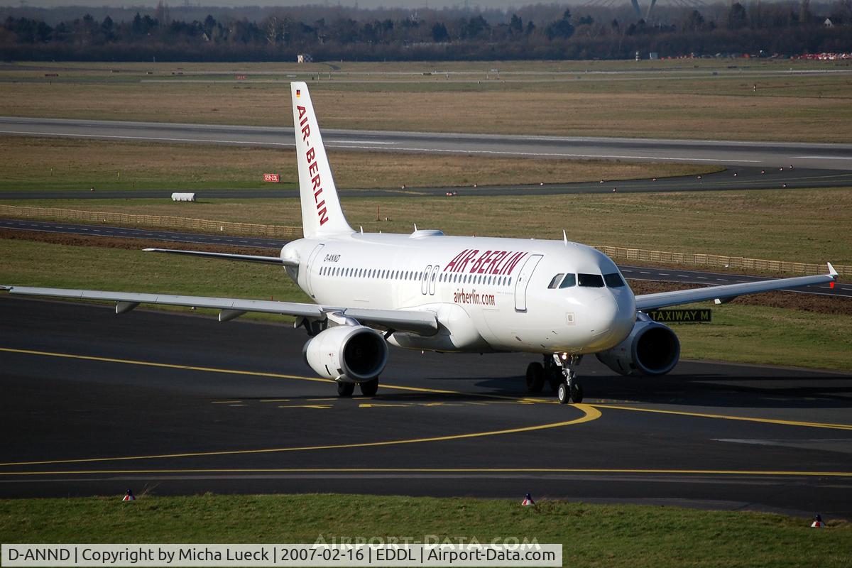 D-ANND, 2001 Airbus A320-232 C/N 1546, At Düsseldorf