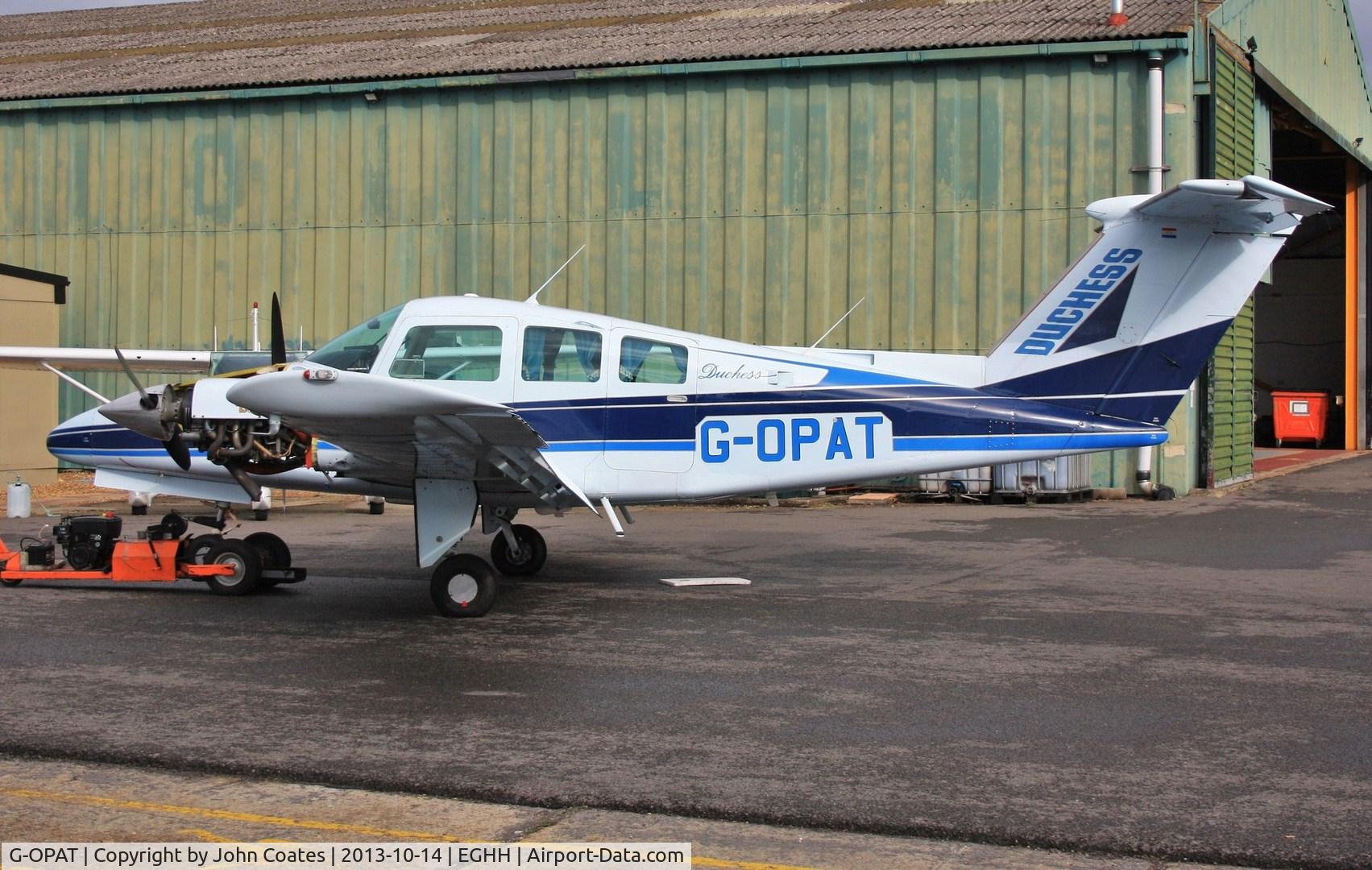 G-OPAT, 1979 Beech 76 Duchess C/N ME-304, Receiving attention at DS Worldwide