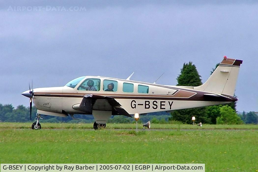 G-BSEY, 1981 Beech A36 Bonanza 36 C/N E-1873, Beech A36 Bonanza 36 [E-1873] Kemble~G 02/07/2005